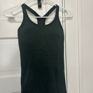 Lululemon dark green ebb tank